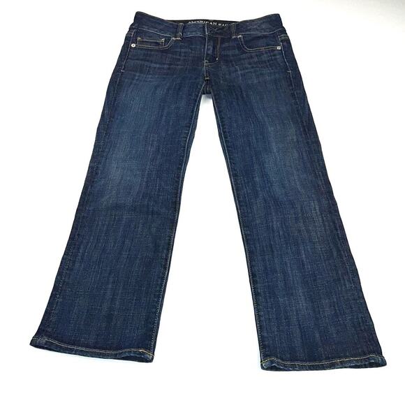 American Eagle Outfitters Artist Crop Mid Rise Stretch Jeans Five Pocket Size 2 - Picture 2 of 12